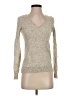 C by Bloomingdales 100% Cashmere Metallic Silver Cashmere Pullover Sweater Size S - photo 1