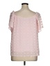 Mi ami 100% Polyester Pink Short Sleeve Blouse Size XL - photo 2