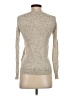 C by Bloomingdales 100% Cashmere Metallic Silver Cashmere Pullover Sweater Size S - photo 2