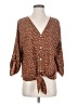 West Kei 100% Polyester Brown 3/4 Sleeve Blouse Size S - photo 1
