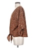 West Kei 100% Polyester Brown 3/4 Sleeve Blouse Size S - photo 5