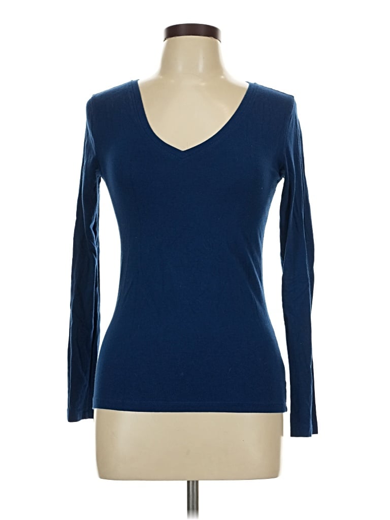 Pre-owned Forever 21 Long Sleeve T-shirt In Blue
