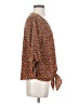West Kei 100% Polyester Brown 3/4 Sleeve Blouse Size S - photo 4