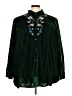 Woman Within 100% Polyester Green Long Sleeve Blouse Size 22 (1X) - photo 1