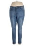 Tahari Solid Blue Jeans Size 18 - photo 1