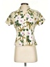 Assorted Brands 100% Cotton Floral Ivory Short Sleeve Blouse Size XS - photo 1