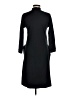 L.L.Bean Solid Black Casual Dress Size M - photo 2