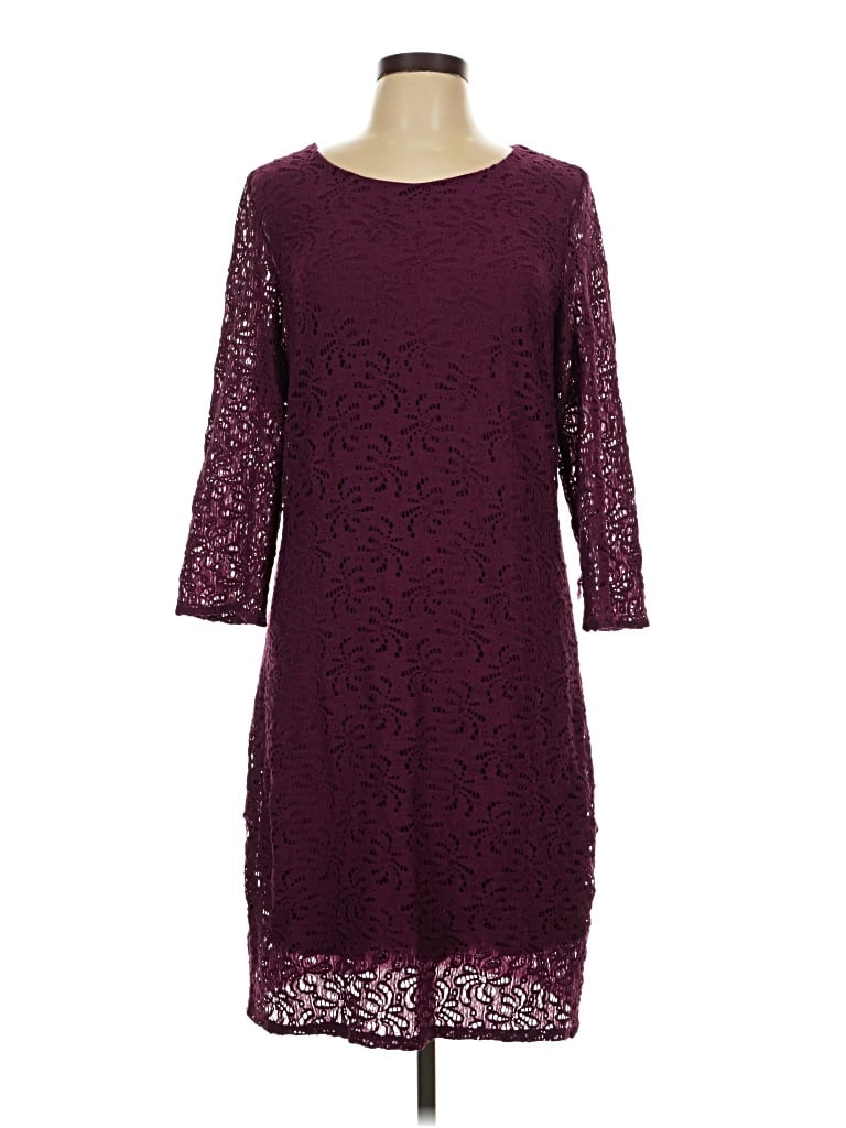 Pre-owned Laundry By Shelli Segal Cocktail Dress In Burgundy