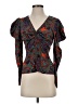 Veronica Beard Black Short Sleeve Silk Top Size 2 - photo 1