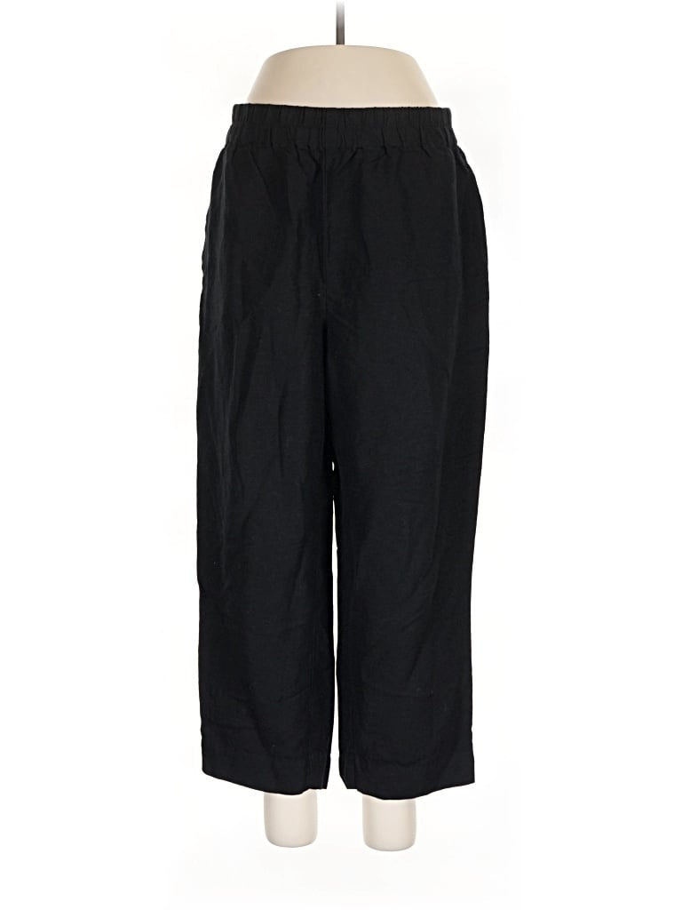 Pre-owned Madewell Linen Pants In Black