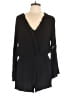 Ambiance 100% Rayon Solid Black Romper Size 1X - photo 1