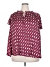 Lane Bryant 100% Polyester Burgundy 3/4 Sleeve Blouse Size 20 - photo 1