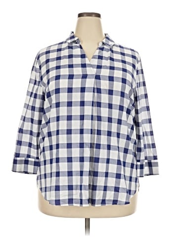 Van Heusen 3/4 Sleeve Button-Down Shirt (view 1)