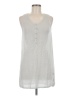 J.Jill 100% Linen Silver Sleeveless Top Size M - photo 1