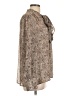 DR2 100% Polyester Animal Print Brown Long Sleeve Blouse Size L - photo 4