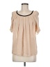 Joie Tan Short Sleeve Blouse Size M - photo 1