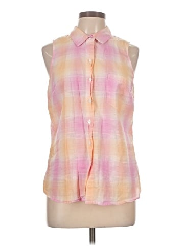 Faded Glory Sleeveless Button-Down Shirt (view 1)