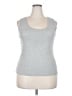 Joan Vass 100% Cotton Gray Tank Top Size 2X - photo 1