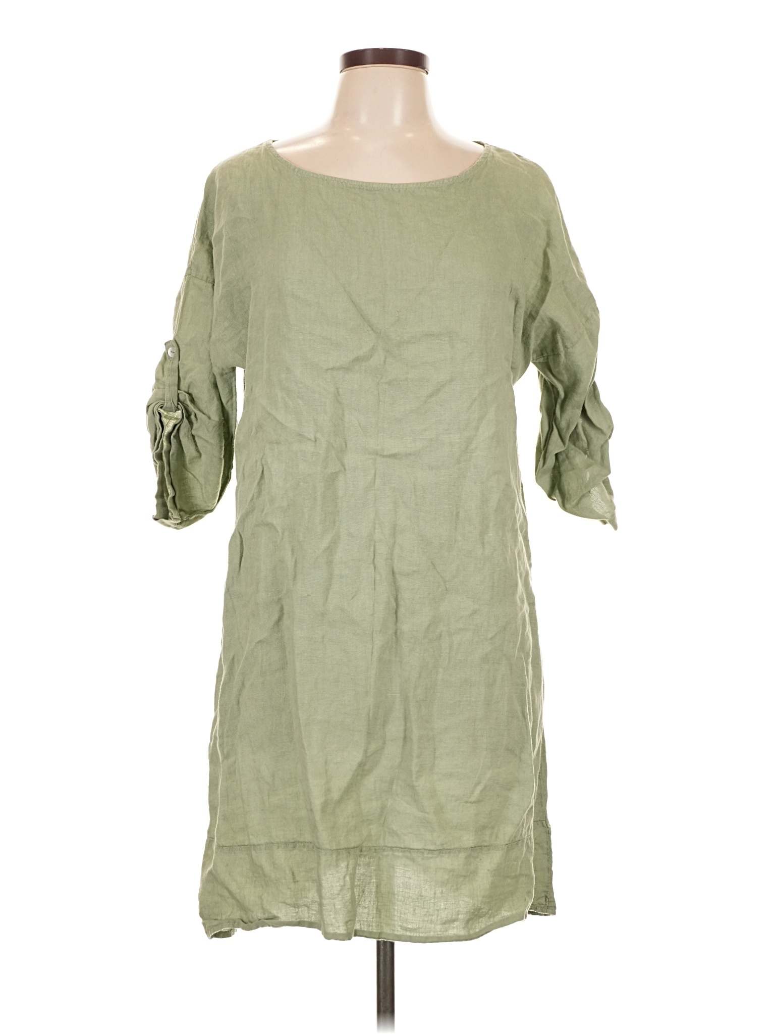 long sleeve collar dress VINTAGE IVORY LONG SLEEVE COLLAR DRESS WITH LACE DETAIL main image 1