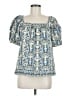 Max Studio Blue Short Sleeve Blouse Size M - photo 1