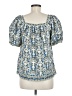 Max Studio Blue Short Sleeve Blouse Size M - photo 2