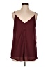 Calvin Klein 100% Polyester Burgundy Sleeveless Blouse Size L - photo 1
