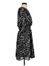 NY Collection 100% Polyester Print Black Casual Dress Size M (petite) - photo 4