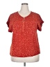 VIISHOW Red Short Sleeve Blouse Size 2X - photo 1
