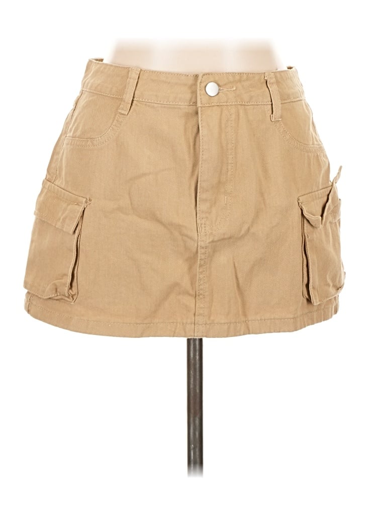 Pre-owned Unbranded Casual Skirt In Tan