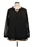 DR2 100% Polyester Black Long Sleeve Blouse Size XL (estimated) - photo 1