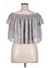 Storee 100% Polyester Silver Short Sleeve Blouse Size M - photo 2