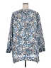 Melissa McCarthy Seven7 100% Polyester Print Blue Long Sleeve Blouse Size 2X - photo 2