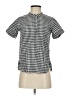 J.Crew 100% Cotton Houndstooth Gray Short Sleeve Blouse Size 00 - photo 1
