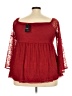 Torrid Red Long Sleeve Blouse Size 3X Plus (3) - photo 2