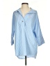 Tuckernuck 100% Polyester Stripes Blue 3/4 Sleeve Blouse Size S - photo 1