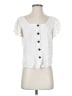 Universal Thread White Short Sleeve Blouse Size S - photo 1