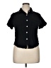 Unbranded 100% Polyester Black Short Sleeve Blouse Size XL - photo 1