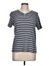 Anxiety Stripes Blue Short Sleeve Henley Size L - photo 1