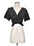 BikBok 100% Viscose Black Short Sleeve Blouse Size XS - photo 1