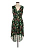 Cortefiel 100% Polyester Floral Green Cocktail Dress Size UK 10 / US 6 - photo 1