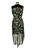 Cortefiel 100% Polyester Floral Green Cocktail Dress Size UK 10 / US 6 - photo 2