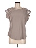 Chico's Gray Short Sleeve Blouse Size Med Petite (1) - photo 1