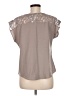 Chico's Gray Short Sleeve Blouse Size Med Petite (1) - photo 2