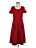 Talbots Solid Red Casual Dress Size 8 - photo 1