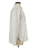 Garnet Hill Animal Print Ivory Long Sleeve Blouse Size 10 - photo 4