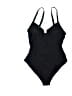Unbranded Solid Black One Piece Swimsuit Size L - photo 2