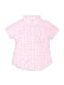 Crewcuts Checkered-gingham Pink Short Sleeve Button-Down Shirt Size 2 - photo 1