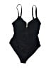 Unbranded Solid Black One Piece Swimsuit Size L - photo 1