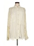 BDG 100% Viscose Solid Ivory Long Sleeve Button-Down Shirt Size M - photo 1