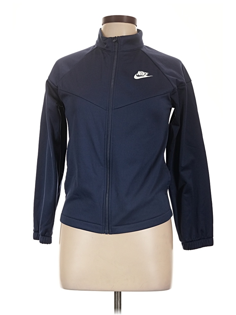 Pre-owned Nike Zip Up Hoodie In Blue
